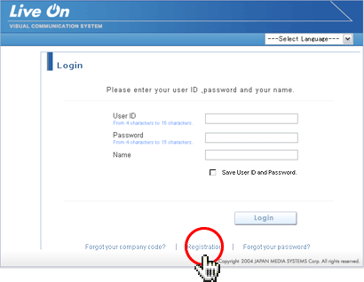 User registration
